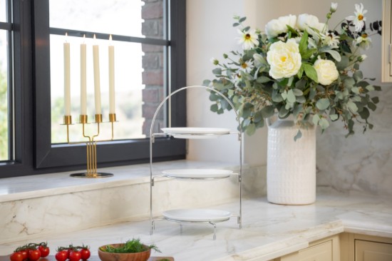 3-tier cake stand, metal, 29 x 19.5 x 43 cm - Artesa