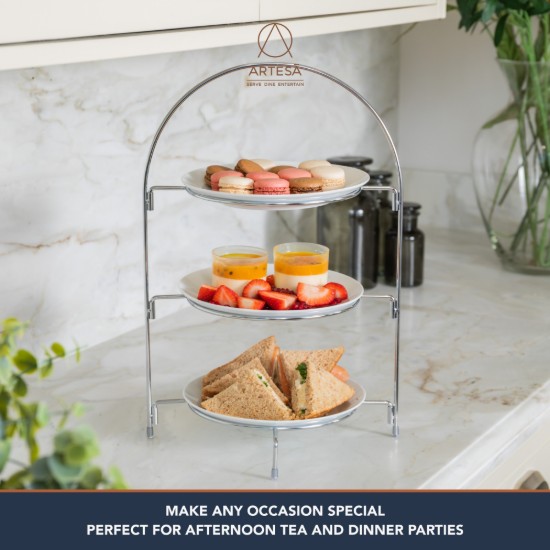 3-tier cake stand, metal, 29 x 19.5 x 43 cm - Artesa
