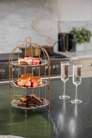 3-tier cake stand, metal,  22 x 22 x 42 cm, Copper - Artesa