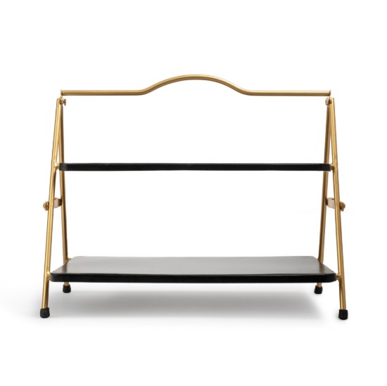 2-tier metal serving stand, 39.5 x 26 x 34.5 cm - Artesa