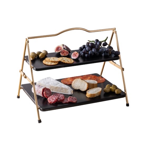 2-tier metal serving stand, 39.5 x 26 x 34.5 cm - Artesa