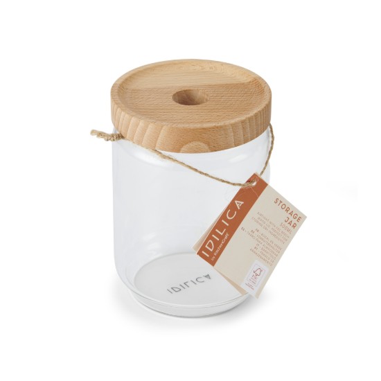 Klaasist säilituspurk, 500 ml, bambuskaanega, "Idilica" - Kitchen Craft