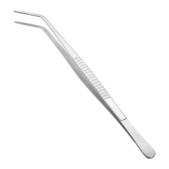 Curved tweezers, 30 cm, stainless steel - de Buyer