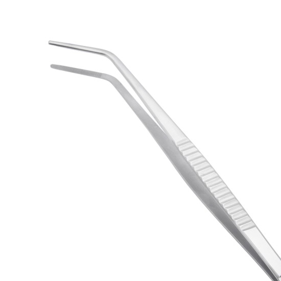 Curved tweezers, 30 cm, stainless steel - de Buyer