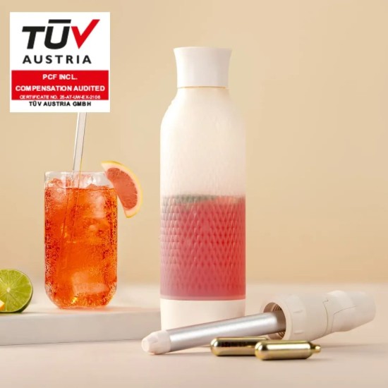 Twist'n Sparkle Virtuoso апарат за газирану воду, „почетни“ сет, 950 мл, Ivory - iSi