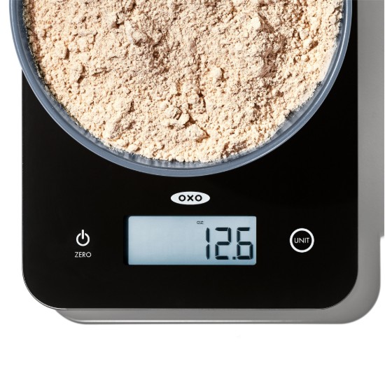 Elektronik mutfak terazisi, camdan yapılmış, 5 kg - OXO
