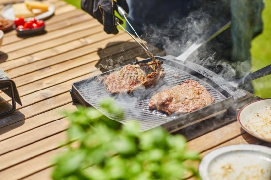 Cast iron frying pan, with reversible surface, 34.6 x 31.8 cm, "Grizzler" - Ooni