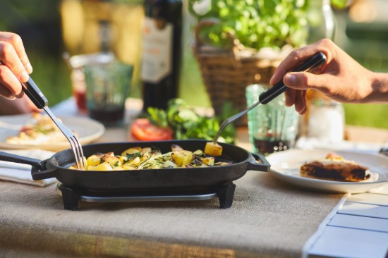 Oval cast iron frying pan with removable handle, 31 x 16 cm, "Sizzler" - Ooni