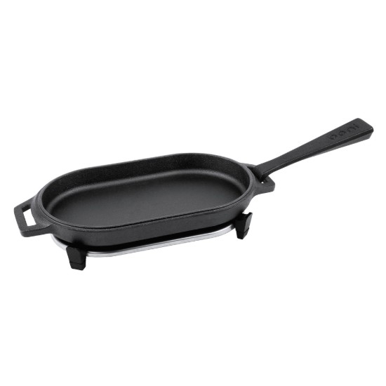 Oval cast iron frying pan with removable handle, 31 x 16 cm, "Sizzler" - Ooni