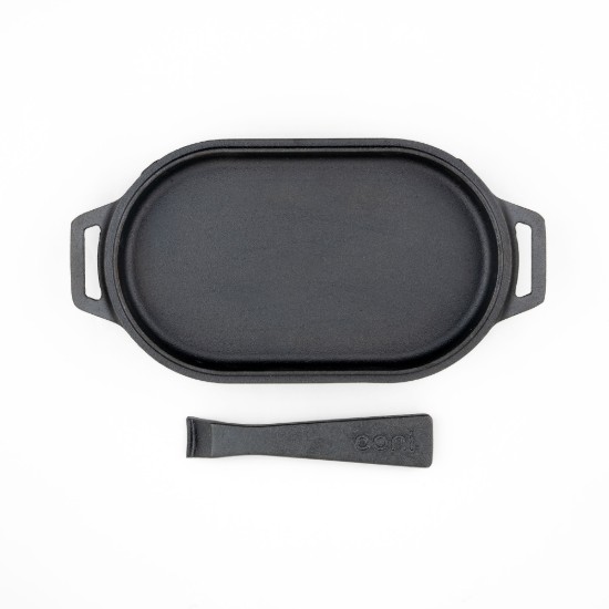 Oval cast iron frying pan with removable handle, 31 x 16 cm, "Sizzler" - Ooni