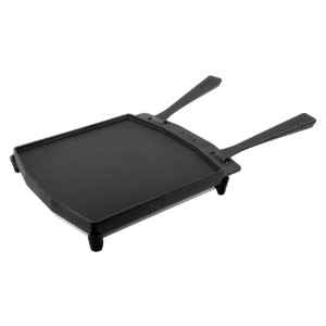 Cast iron frying pan, with reversible surface, 34.6 x 31.8 cm, "Grizzler" - Ooni