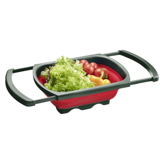 Paplašināms sietiņš, plastmasa, 39 × 26 cm, sarkans - Westmark