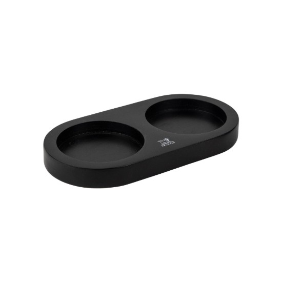 Stand for 2 grinders, without handle, bamboo, "Linea", Matte Black - Peugeot