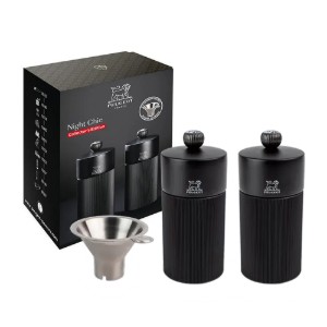 Sada 2 mlýnků na sůl a pepř, 12 cm, "Line Z", s trychtýřem z nerezové oceli - Peugeot