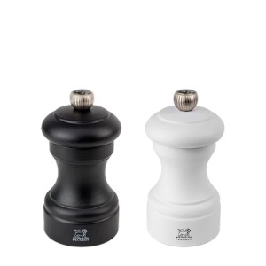 Set aus 2 Salz- und Pfeffermühlen, 10 cm, "Bistro Z", White&Black – Peugeot