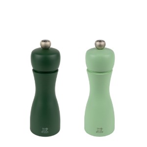 Ensemble de 2 moulins à sel et à poivre, 15 cm, "Tahiti Water Z", Moss&Mint - Peugeot