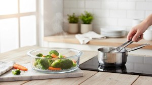 Tvaicēšanas trauks gatavošanai, 24 cm, stikls - AMT Gastroguss