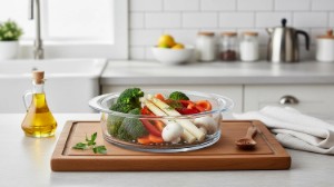 Tvaicēšanas trauks gatavošanai, 24 cm, stikls - AMT Gastroguss