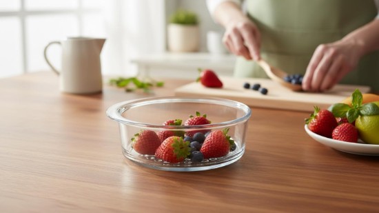 Tvaicēšanas trauks gatavošanai, 24 cm, stikls - AMT Gastroguss