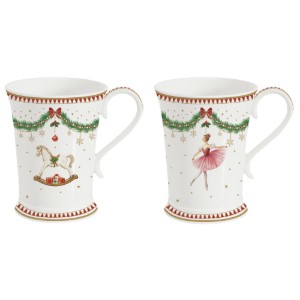 2-piece porcelain mug set, 300ml, "Magie de Noel" - Easy Life