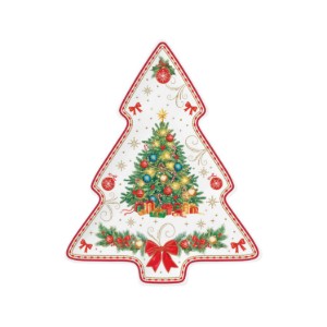 Servierplatte in Form eines Weihnachtsbaums, 25,5 x 20,5 cm, "Christmas Heritage" - Easy Life