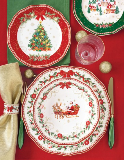 Servierplatte, Porzellan, 36 x 15 cm, "Christmas Heritage" – Easy Life