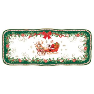Servierplatte, Porzellan, 36 x 15 cm, "Christmas Heritage" – Easy Life