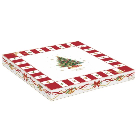 Cake serving platter and server, porcelain, 32cm, "Christmas Tale" - Easy Life