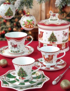 Set of 2 porcelain mugs, 300ml, "Christmas Tale" - Easy Life