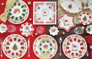 Bambu tepsili 3 parçalı meze kase seti, "Noel Masalı" - Easy Life