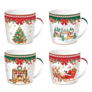 Porcelain mug, 350 ml, "Christmas Heritage" - Easy Life