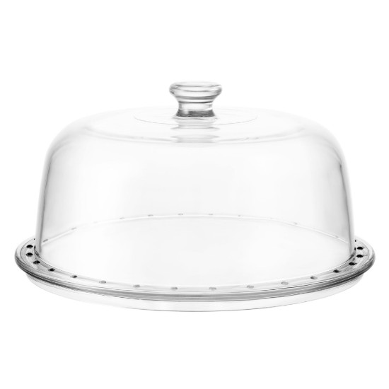 Cake stand with dome-shaped lid, 31 cm, glass - Borgonovo