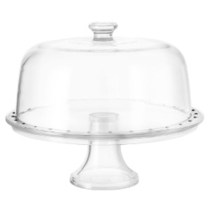 Kubbe kapaklı pasta standı, cam, 31 cm - Borgonovo