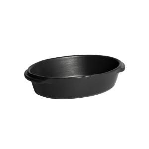 Oval mini-cookware, ceramic, 21 x 13.5cm / 0.55 L, "Solo", Basalt - Emile Henry