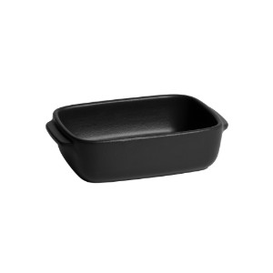 Rectangular mini-cookware, ceramic, 18.5 x 12cm / 0.55 L, "Solo", Basalt - Emile Henry