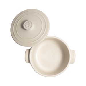 Mini-cocotte cooking pot, ceramic, 13.5 cm / 0.6 L, "Solo", Opal - Emile Henry
