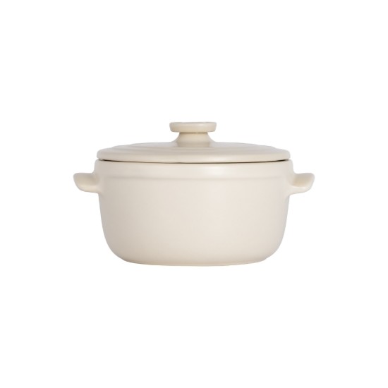 Mini-cocotte cooking pot, ceramic, 13.5 cm / 0.6 L, "Solo", Opal - Emile Henry