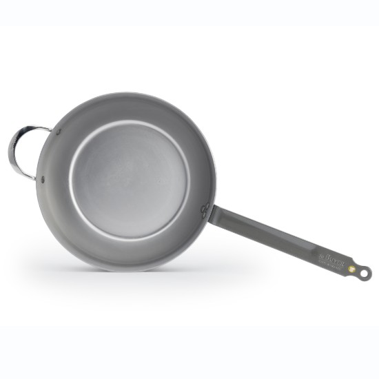 Deep frying pan, steel, 32 cm, "Mineral B" - de Buyer