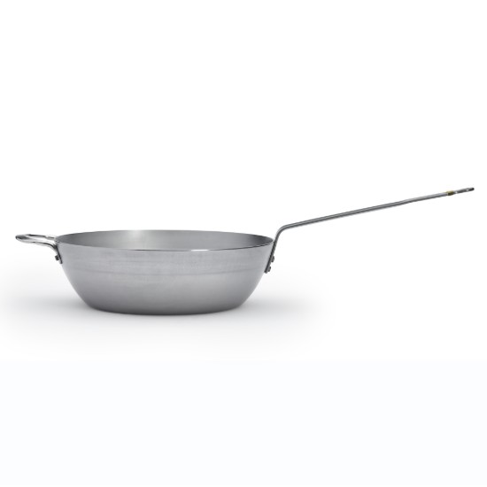Deep frying pan, steel, 32 cm, "Mineral B" - de Buyer