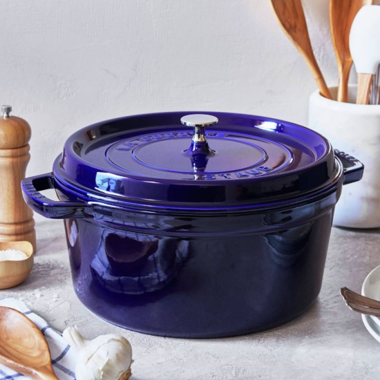 Cocotte cooking pot, cast iron, 26cm/5,2L, Dark Blue - Staub