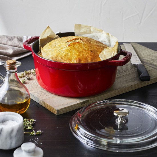 Cast iron Cocotte cooking pot, 24 cm/3.8 l, Cherry - Staub