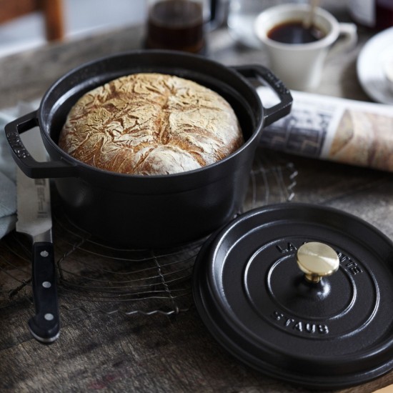 Cast iron Cocotte cooking pot, 24 cm/3,8L, Black - Staub 