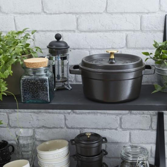 Cast iron Cocotte cooking pot, 24 cm/3,8L, Black - Staub 