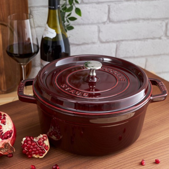 Lonac za kuhanje Cocotte od lijevanog željeza, 24 cm/3,8 l, Grenadine - Staub