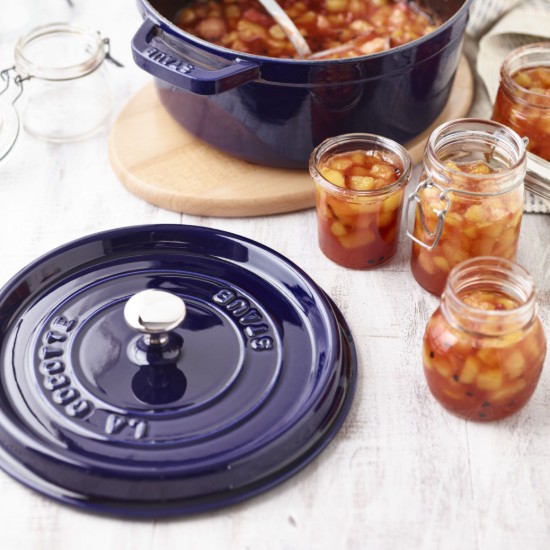 Cocotte cooking pot, cast iron, 24 cm/3.8 l, Dark Blue - Staub