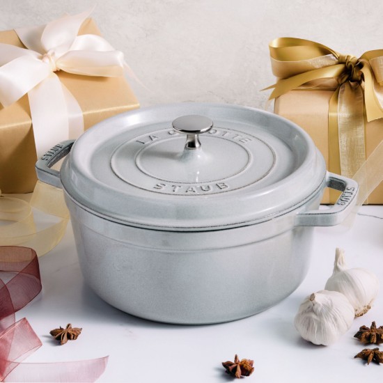 Cast iron Cocotte cooking pot, 24 cm/3.8L, Graphite Grey - Staub