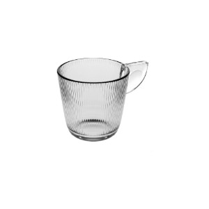 Espresso cup, made from glass, 80 ml, "Some Lines" - Borgonovo
