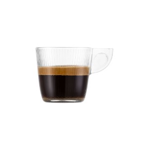 Espresso cup, made from glass, 80 ml, "Some Lines" - Borgonovo