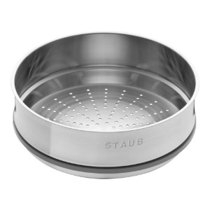 Pentola Cocotte in ghisa, con accessorio per cottura a vapore, 26 cm/5.2L, Cherry - Staub