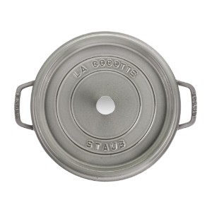 Cocotte gryte, støpejern, 26cm / 5,2L, Graphite Grey - Staub
